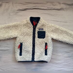Patagonia Cream and Navy Kids Jacket